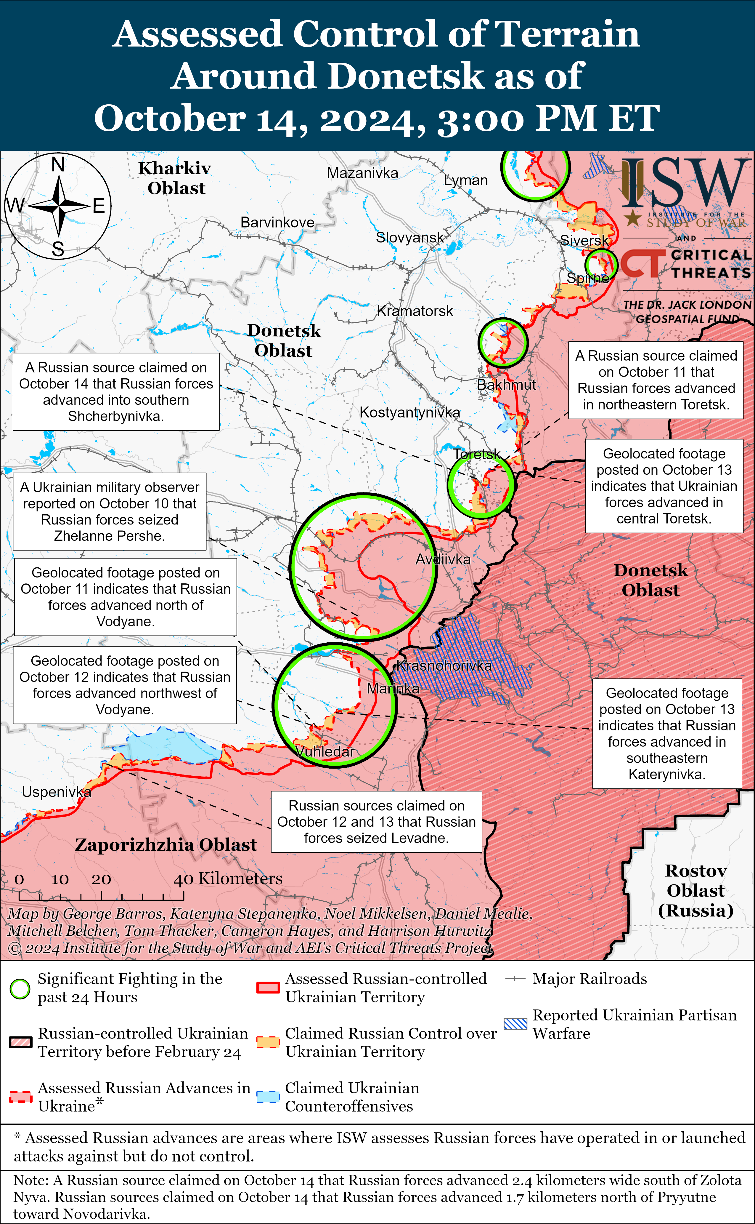 ЗСУ повернули позиції в Торецьку, війська РФ просунулися в районі Водяного: карти ISW